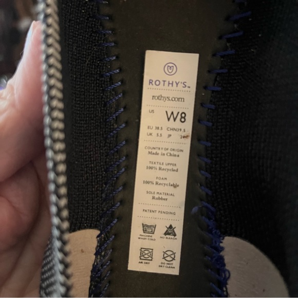 Rothy’s Black/White The Point Ballet Flats Size 8 - Picture 8 of 13